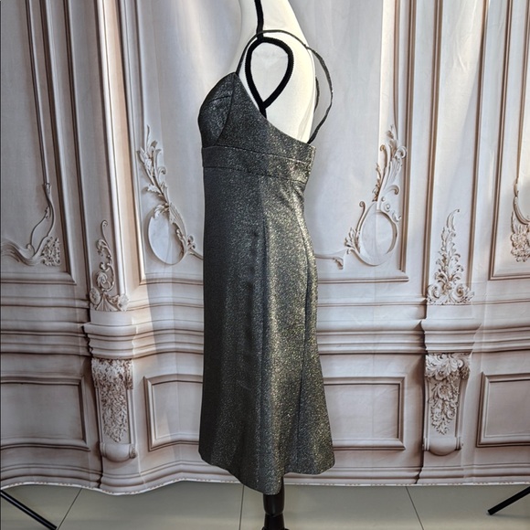 Calvin Klein collection  Silver Midi Dress Spaghetti Strap - Picture 3 of 6
